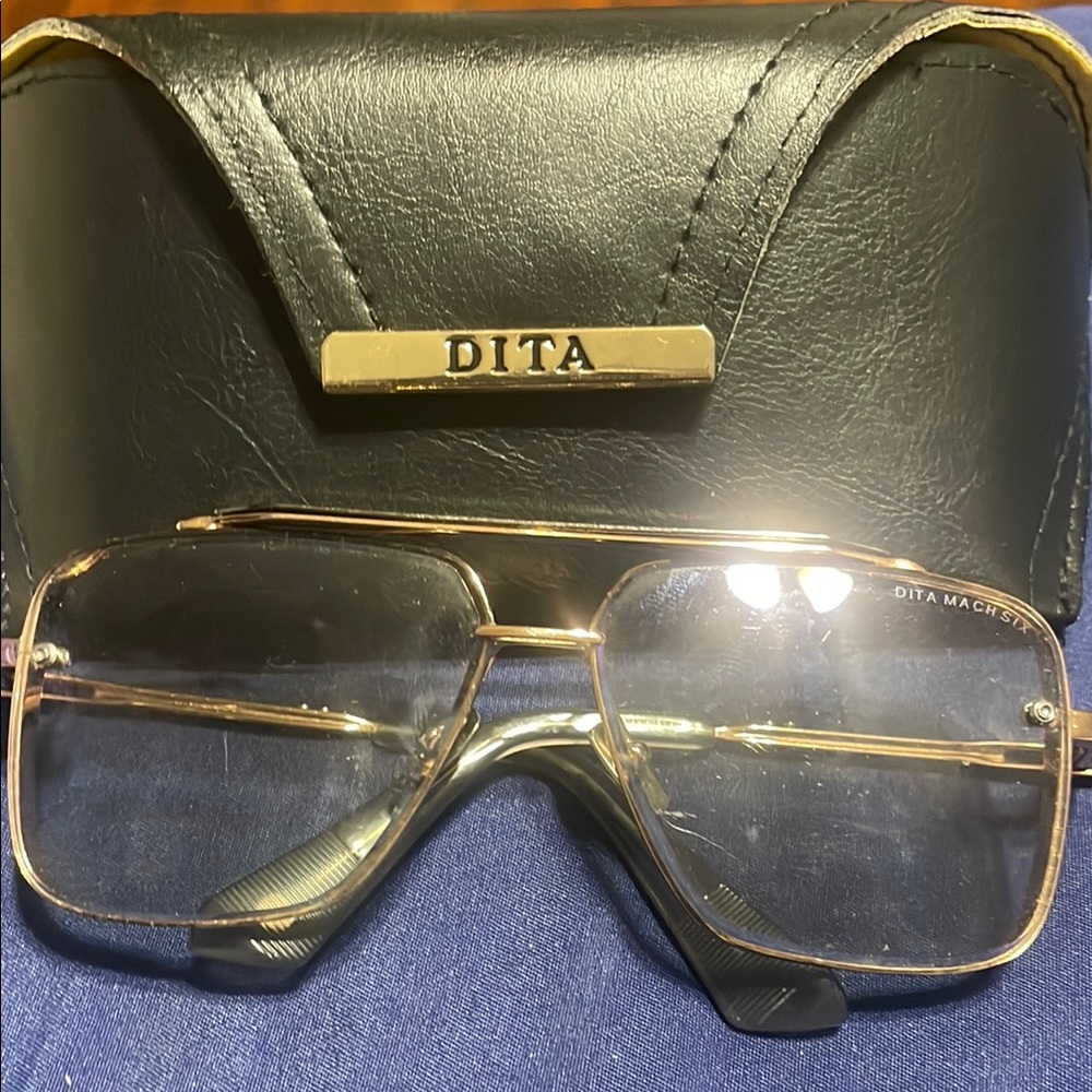 Dita Gold Aviator Glasses